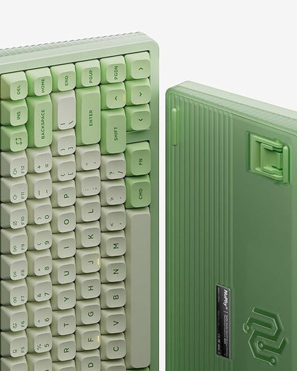 nuphy Halo75 V2 Mechancial Gaming Kyeboard,75% Wireless Hot Swappable Bluetooth Keyboard,83 Kyes RGB Backlit Keyboard,Support Bluetooth/2.4GHz/USB-C (Green, Raspberry (46gf))