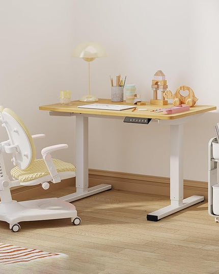 Small Adjustable Stand Up Desk for Children,One-Piece Standing Desk 31.5 x 19.7 Inch, Home Office Desk Computer Workstation, Maple