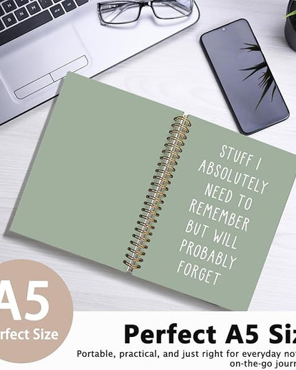 LIANGW Funny Notebooks Journal, Sarcastic Notebooks for Work, Funny Office Gifts for Coworkers, Funny Notebooks for Work, Office Humor Gifts, Black Hardcover Spiral Notebook 5.5x8.3 Inch(green)