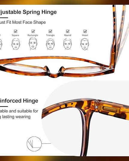 OPTOFENDY Blue Light Blocking Glasses Women Men, Computer Eyeglasses Anti Blue Light Glasses with Anti Eyestrain & UV