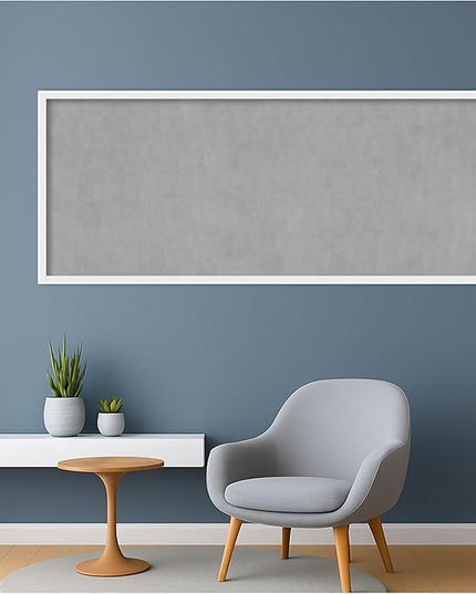Amanti Art White Framed Magnetic Board 21x49 Oversize Vision Board for use with Magnets, 100% Metal Sheet to Display Items as Office Decor or for Home Organization in mudroom, Kitchen or Kids Room