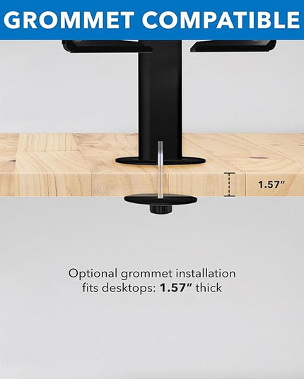 Mount-It! Universal Tablet Stand with Tilt, Anti-Theft Retail iPad POS Kiosk Stand, Fits Tablets from 9.7" to 13" Screen Size, 90° Rotation for Portrait and Horizontal Viewing, Durable Steel, Black