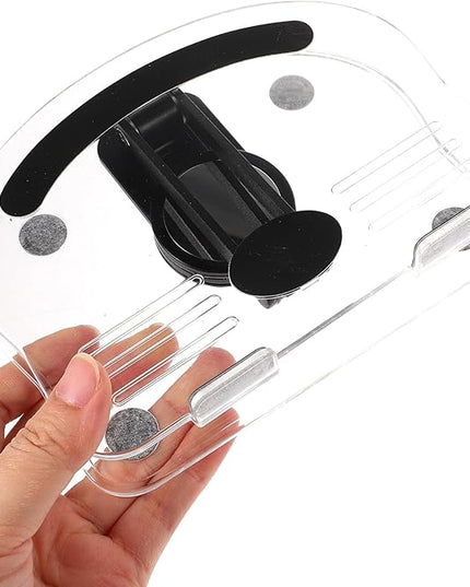 CONGARTENO Adjustable Acrylic Tablet Stand and Desktop Phone Holder for Desk Use, 360° Rotatable Foldable Dark Phone and Laptop Mount Compatible with iPad and Smartphones