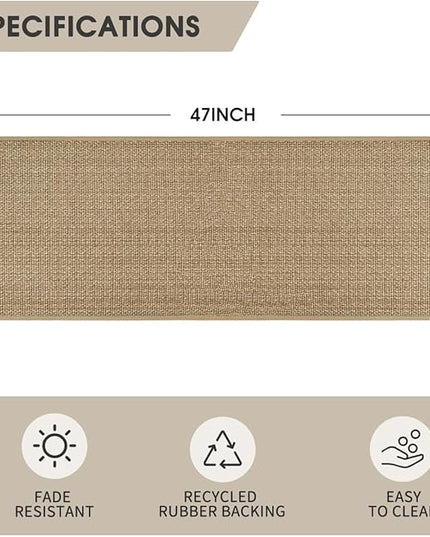 Artoid Mode Washable Non-Slip Rubber Backing Kitchen Rugs Doormat, Absorbent Kitchen Floor Mats in Front of Sink Kitchen Mats for Floor Home Decor 17x47 Inch