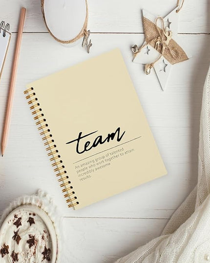 hold fizz Beige Meeting Notebook for Work, Employee Appreciation Gifts, Team Gifts for Employees, Thank You Gifts for Women Men Leader Boss Mentor Manager Coworkers Going Away Retirement, 5.5"x8.3"
