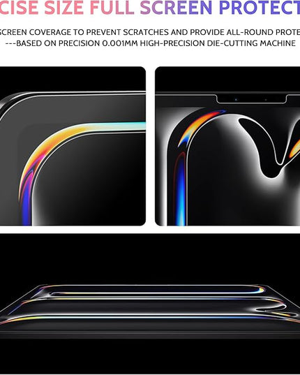 2 Pack Like Paper Screen Protector for iPad Air 13 Inch 2024/2025 (M2/M3, 6th/7th Gen), Matte Anti Glare PET Film/Blue Light Filter Eye Protection Cover/Drawing & Writing Feel Like on Paper