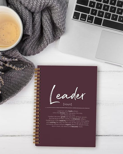 OXW Burgundy Notebooks for Work, Leadership Gifts Notebook Journal for Writing Meeting Office Note Taking, Thank You Appreciation Gifts for Women Men Leader Mentor Boss Manager, 5.5"x8.3"