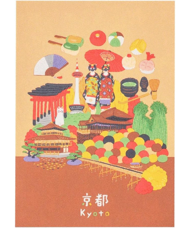 NOLTY JAPAN NOTE, A6 Notebook Featuring Japanese Design, 3.5mm Dot Grid, 80 Pages, Kyoto, JP0103