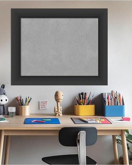 Amanti Art Black Framed Magnetic Board 23x29 Medium Vision Board for use with Magnets, 100% Metal Sheet to Display Items as Office Decor or for Home Organization in mudroom, Kitchen or Kids Room