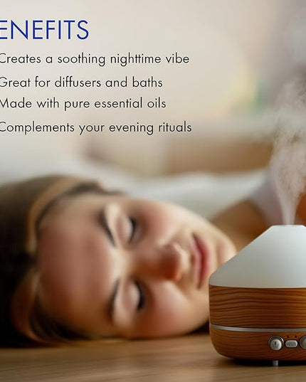 Majestic Pure, Restful Night Essential Oil Gift Set | 100% Pure & Natural Set for Soothing Nighttime and Self-Care Rituals | Lavender, Ylang Ylang, Cedarwood, Chamomile - Pack of 4