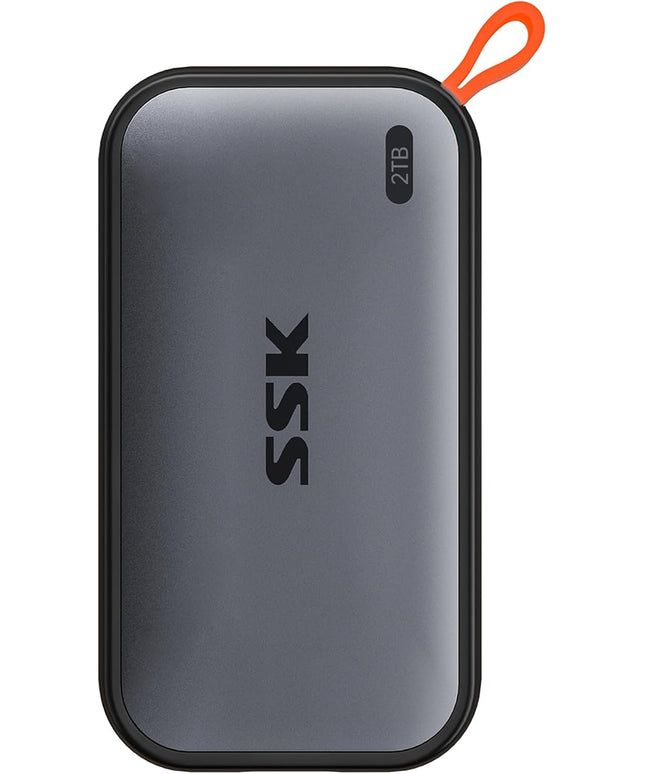 SSK Portable SSD 2TB External Solid State Drives, up to 1050MB/s USB C SSD External Hard Drive USB 3.2 Gen2 for iPhone 15/Pro, Windows, Mac, Android Phones and Tablets