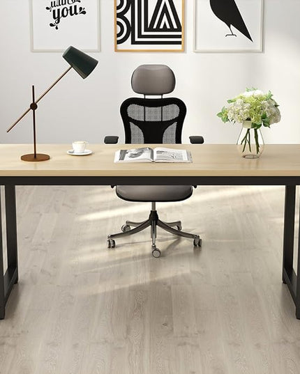 Tribesigns Computer Desk, Large Office Desk Computer Table Study Writing Desk for Home Office, Walnut + Black Leg, 63 X 23.6 inch