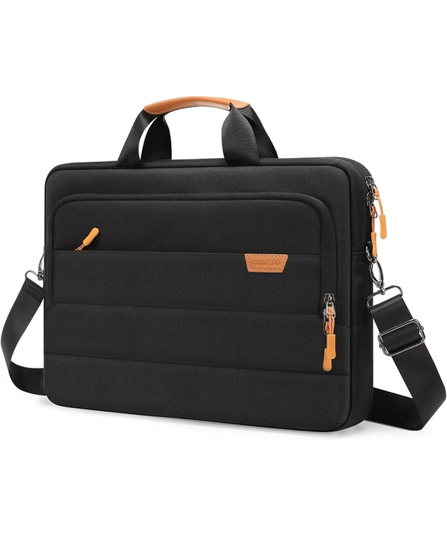 MOSISO Laptop Shoulder Messenger Bag, Computer Bag, Briefcase with Front Rectangle&Horizontal Pockets&Belt