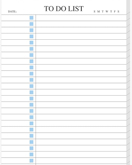 To Do List Notepad, Undated Daily Planner Notepad with To Do List Notebook Checklist Planner Spiral Waterproof Notepad for Office Supplies, School Planner, Blue, 52 Sheets, 5.5"*8.3" A5 Size