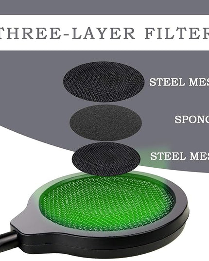 YOUSHARES Pop Filter - 4 Inch 3 Layers Metal Windscreen with Flexible 360° Gooseneck Clip Mic Mask Shield Compatible with Shure MV7 Mic