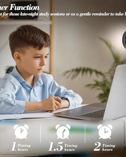 Ring Light with Tripod and Clamp, [3 Color, 5 Brightness & Timer] USB Plug Clip On Lights for Laptop Working Distance Learning Zoom Call Self Broadcasting Live Streaming Video Conference Lighting