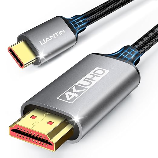 USB C to HDMI Cable 15Ft | 4K High-Speed USB 3.1 Type-C to HDMI Cord for Home Office [Thunderbolt 5/4/3 Compatible] with MacBook, Galaxy S9 to S24, iPhone 15/16 Series, iPad Pro, iMac, Surface