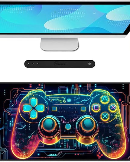 Galdas Gaming Mouse Pad XXL XL Large Long Extended Big Mousepad Non-Slip Rubber Keyboard Mouse Pad with Stitched Edges for Laptop Home Office (31.5x11.8x0.08 Inch) … (Handle)