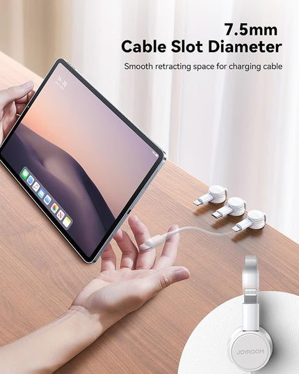 9 Pack Cable Management Cord Holder, JOYROOM Magnetic Cable Clips Adhesive Wire Hider, Cord Organizer for Desk Bedside Nightstand Table Desktop USB Wall Car Office Workspace Accessories