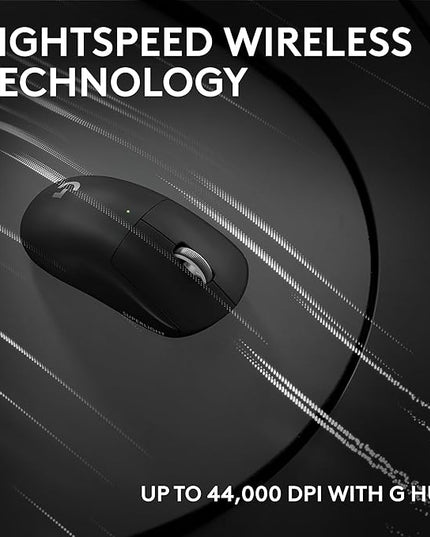 Logitech G PRO X Superlight 2 Wireless Gaming Mouse, 60g Pro-Grade with 5 Programmable Buttons, 44k DPI Sensor, 8kHz Report Rate, USB-C Charging for PC/Mac - Black
