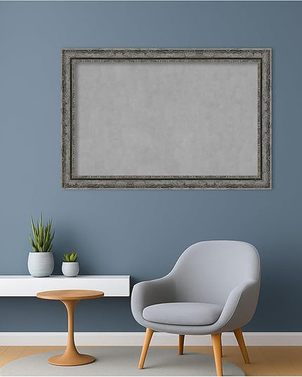 Amanti Art Black Framed Magnetic Board 24x36 Large Vision Board for use with Magnets, 100% Metal Sheet to Display Items as Office Decor or for Home Organization in mudroom, Kitchen or Kids Room