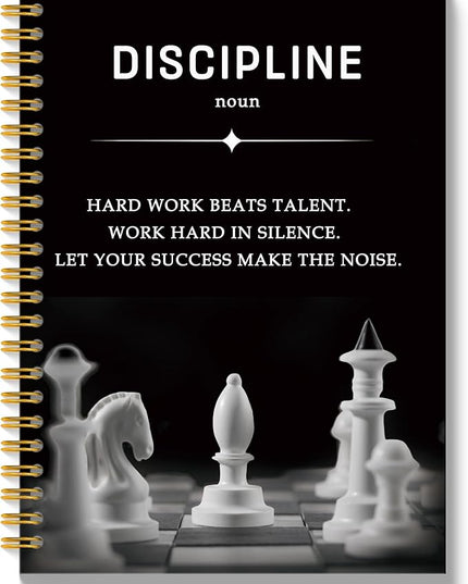 Discipline Inspirational Journal, Motivational Journal Notebook for Work, Inspirational Gifts for Women Coworker, Office Gifts for Colleague, Hardcover Spiral Notebook 5.5x8.3