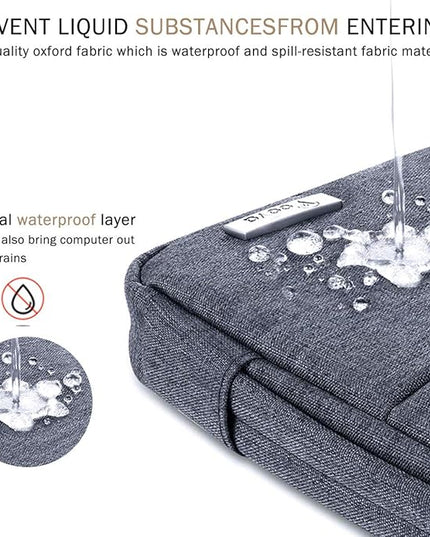 Voova 13 13.6 Inch Laptop Sleeve Case Compatible with MacBook Air 13 M1/M2/M3/M4 2020-2025, MacBook Pro 13/14, IPad Air/Pro 13, Waterproof Slim Computer Bag Cover with Handle, Dark Grey
