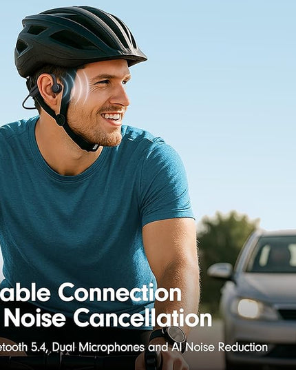 Bone Conduction Headphones, Open Ear Headphones Bluetooth 5.4 with Mic, Wireless Running Headphones 10H Playtime, Waterproof Sport Earbuds Suitable for Cycling, Outdoor Sports
