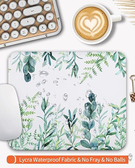 Square Mouse Pad Green Grass, Personalized Premium-Textured Custom Mouse Mat Design, Washable Mousepad Cloth, Non-Slip Rubber Base Computer Mouse Pads for Wireless Mouse