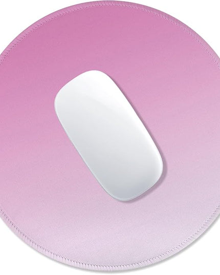 ITNRSIIET Mouse Pad Non-Slip Rubber Base Smooth Surface Stitched Edges Waterproof Durable Compatible with All Mice for Office & Gaming, Desk Accessory, Diameter 8.7 inch, Blush Gradient