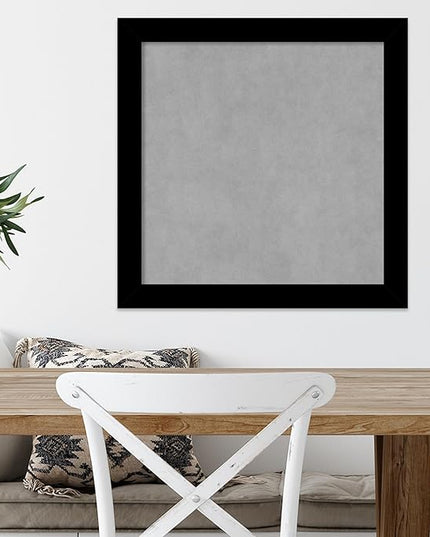 Amanti Art Black Framed Magnetic Board 23x23 Medium Vision Board for use with Magnets, 100% Metal Sheet to Display Items as Office Decor or for Home Organization in mudroom, Kitchen or Kids Room