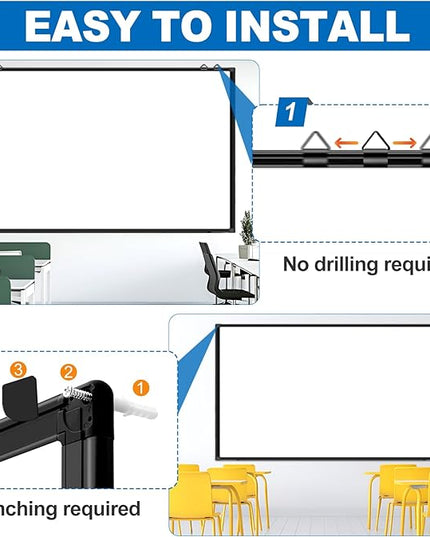 H-Qprobd Large White Board Dry Erase Board for Wall 72"X40" Magnetic Whiteboard with Long Pen Tray, Presentation Dry Erase Boards for Office, Classroom, School, Home