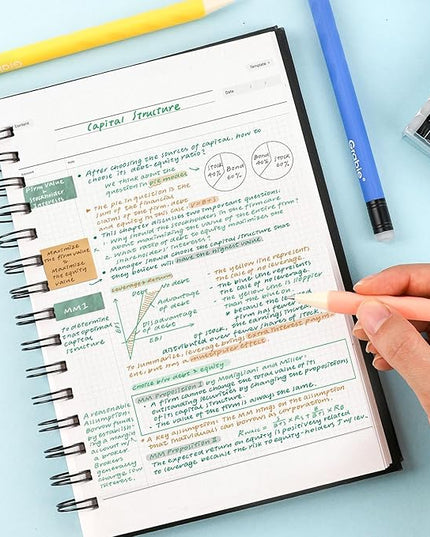 Grabie Erasable Gel Pens, 9 Colors Erasable Pens Multicolor, Make Mistakes Disappear, 0.6mm Medium Point Rollerball Tip Colored Pens for Drawing Writing Planner, Smooth Writing (Whimsical Whirls)