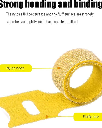 60 Pcs Reusable Cable Labels & Hook and Loop Cord Ties – 30 Wire Labels + 30 Cable Tags for Electronics, Home Office Cord Management, Residue-Free, Quick-Drying Marker Included