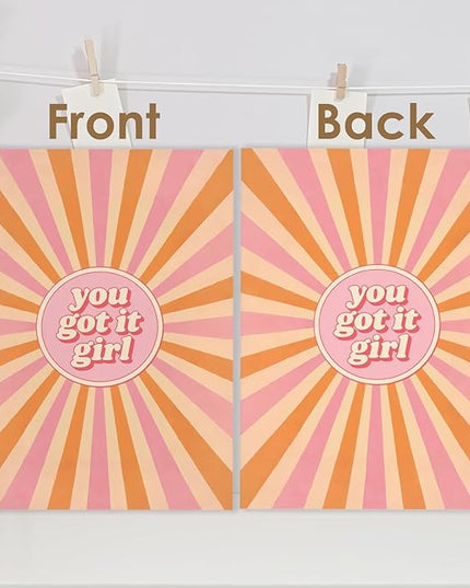 Inspirational Girl Spiral Journal Notebook 5.5x8.3in, Retro Boho Sunshine You Got It Girl Motivational Journal, Inspirational Gifts Notebooks for Women Note Taking, Hardcover Notebook