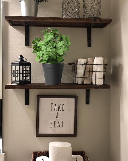 Coferset Small Fake Plants Mint Artificial Potted Plants for Home Office Bathroom Shelf Farmhouse Coffee Table Decor (Green)