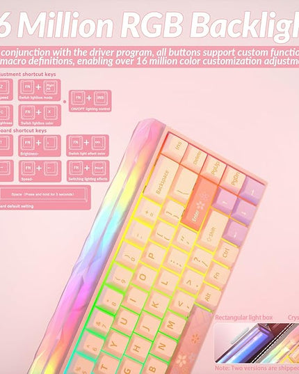 AULA Hero 68 HE Ultra - Wired Gaming Keyboard with Hall Effect Magnetic Switch, CNC Aluminum Frame, 8KHz Polling Rate, RGB Box & Backlight, Adjustable Actuation, 65% Compact Small Gamer Keyboards