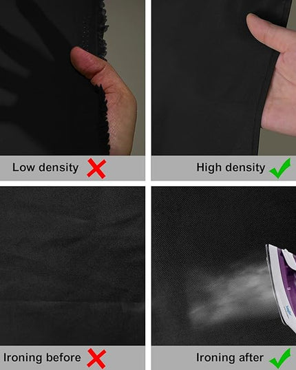 Aimosen 10 x 7 FT Black Backdrop Background for Photography, High Density Polyester Fabric Pure Black Photo Backdrop Curtain Screen Collapsible Seamless for Photoshoot Portraits Party Video Studio