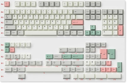 Ranked Dye Sublimation Premium Keycap Set | 1.45 mm Thick PBT | Cherry Profile for Custom Mechanical Keyboard (9009, 169 Keys)