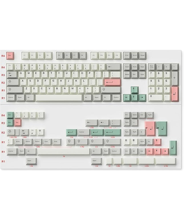 Ranked Dye Sublimation Premium Keycap Set | 1.45 mm Thick PBT | Cherry Profile for Custom Mechanical Keyboard (9009, 169 Keys)