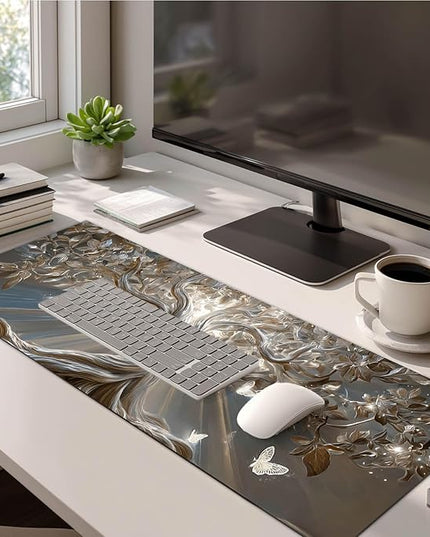 Mouse Pad Gaming Mousepad 31.5 x 11.8 Inch Desk Mat Large Keyboard Pad for Home and Office Desk Accessories Setups with Radiant Tree Artwork and Smooth Diatomite XL Mouse Mat