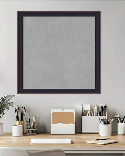 Amanti Art Black Framed Magnetic Board 23x23 Medium Vision Board for use with Magnets, 100% Metal Sheet to Display Items as Office Decor or for Home Organization in mudroom, Kitchen or Kids Room