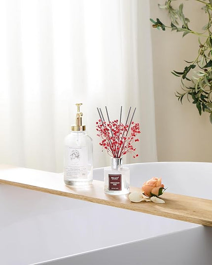 Airkeep Reed Diffuser Set,3.38 fl oz (100 ml) - Sandalwood Rose Oil Diffusers with 8 Reed Sticks,Home Fragrance Reed Diffuser for Bathroom Shelf Decor