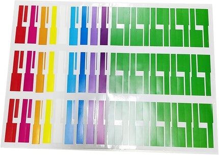 300 Tear Resistant Pcs Colorful Waterproof Cable Labels, Self Adhesive and Printable - 10 Sheets (300 Labels), 10 Assorted Colors