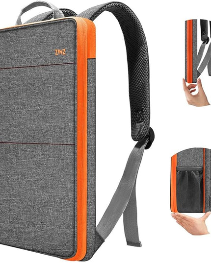 ZINZ Slim & Expandable Laptop Backpack Water Resistant Travel Backpack Compatible with MacBook Air/Pro 13-14 inch XPS 13 Surface 13.5" and Most 13-14 inch NoteBooks,G01OG01