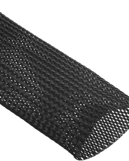 uxcell Expandable Sleeving,2 3/8-inch 10ft Cable Sleeve, Black