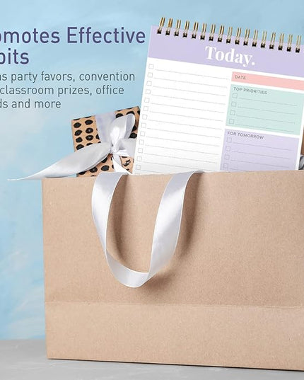 Sweetzer & Orange Daily & Weekly To Do List Notepad – Undated Work Planner & Organizer with Wish List Section, 52-Sheet Coiled Task Pad for Productivity – MAUVE To Do List Notebook for Work