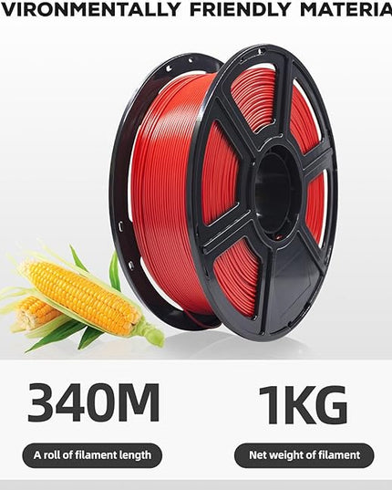 FLASHFORGE PLA Filament 1.75mm Red, 3D Printer Filament 1kg (2.2lbs) Spool, Dimensional Accuracy +/- 0.02mm, 3D Printing Filament Easy to Use and Fits for Most FDM 3D Printers