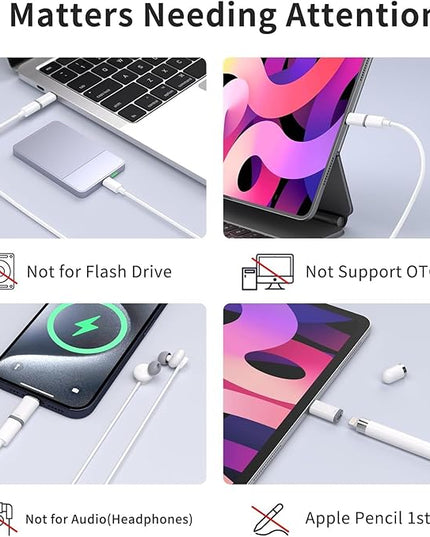 5 Pack USB C to Lightning Charge Adapter for iPhone 17 16 15, Lightning to USB C Adapter with Fast Charge Data Transfer for iPhone 17 16 15 Pro Max, Galaxy S24 S23, Pixel 8 7, iPad Pro, MacBook Pro