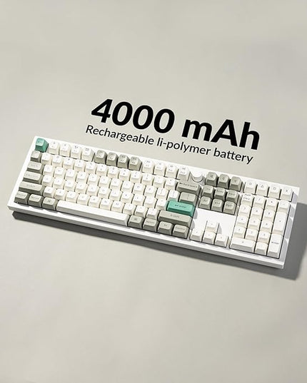Keychron Q6 Max QMK/VIA Bluetooth Wireless /2.4 GHz/USB-C Wired Custom Mechanical Keyboard, Full Size Programmable Knob RGB Backlit Hot-Swappable Gateron Brown Switch for Mac Windows Linux - White